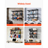 VEVOR 3-Tier Heavy Duty Wall Garage Shelving, 0.9 x 3 ft Steel Wall Mounted Shelving Unit, 11 x 36 Inch Per Shelf Floating Storage Metal Rack for Garage with 450 lbs Total Weight Capacity, Black