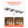 VEVOR 2-Tier Heavy Duty Wall Garage Shelving, 4 Pack 1 x 3 ft Steel Wall Mounted Shelving Unit, 12 x 72 Inch Per Shelf Floating Storage Metal Rack for Garage with 600 lbs Total Weight Capacity, Black
