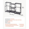 VEVOR Garden Tool Organizer, 3-Tier High-Capacity Metal Garage Storage Rack, for Rakes/Shovels/Brooms, Yard Utility Tool Holder for Shed/Outdoor/Lawn Organization, Heavy-Duty Steel, with Hooks, Black