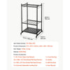 VEVOR Garden Tool Organizer, 35 Slots with Hooks, Metal Garage Storage Rack, for Rakes/Shovels/Brooms, Yard Utility Tool Holder for Shed/Outdoor/Lawn Organization, Heavy-Duty Steel, Freestanding,Black