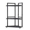 VEVOR Garden Tool Organizer for Corner, 17 Slots, Metal Garage Storage Rack, for Rakes/Shovels/Brooms, Yard Utility Tool Holder for Shed/Outdoor/Lawn Organization, Heavy-Duty Steel, with Hooks, Black