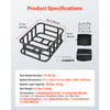 VEVOR Rear Bike Basket, Medium Bicycle Basket with Cargo Net, Liner & Waterproof Cover, Heavy Duty Bike Back Basket for Adult Women/Men Carrying Dogs, Pets, Fruit & Grocery, Mounting Tools Included