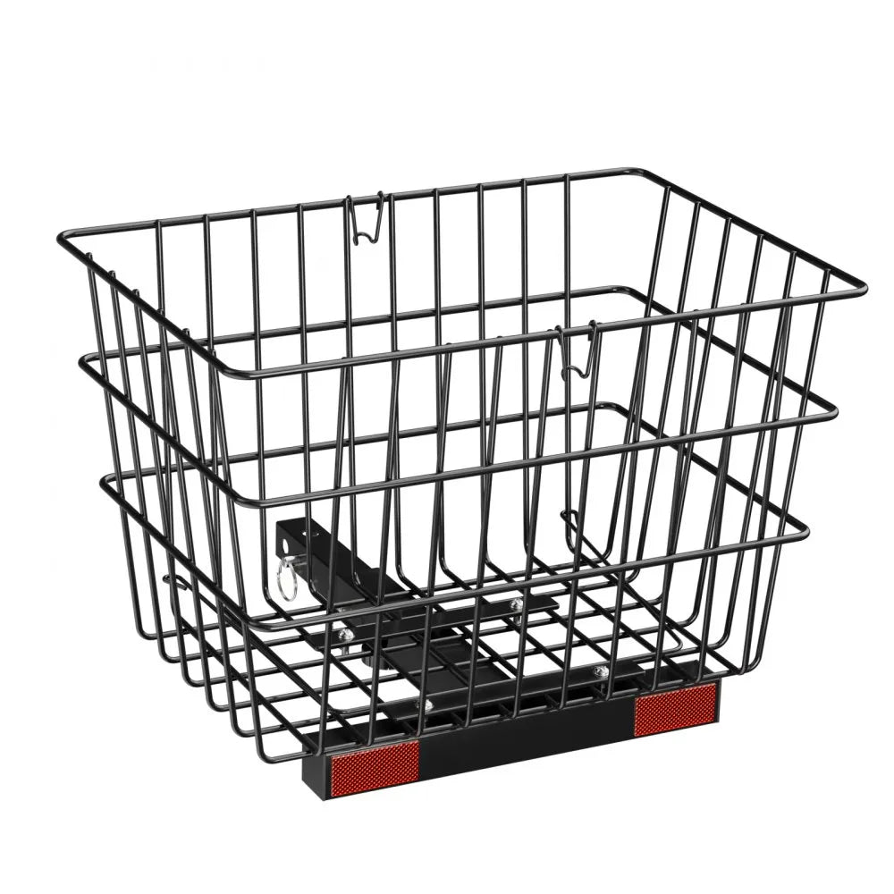 VEVOR Scooter Rear Basket, Heavy Duty Metal Wire Basket with Handle, Spacious Cargo Basket, Works with 1-inch Receiver, Compatible with Most Golden, Drive & Pride Mobility Scooter