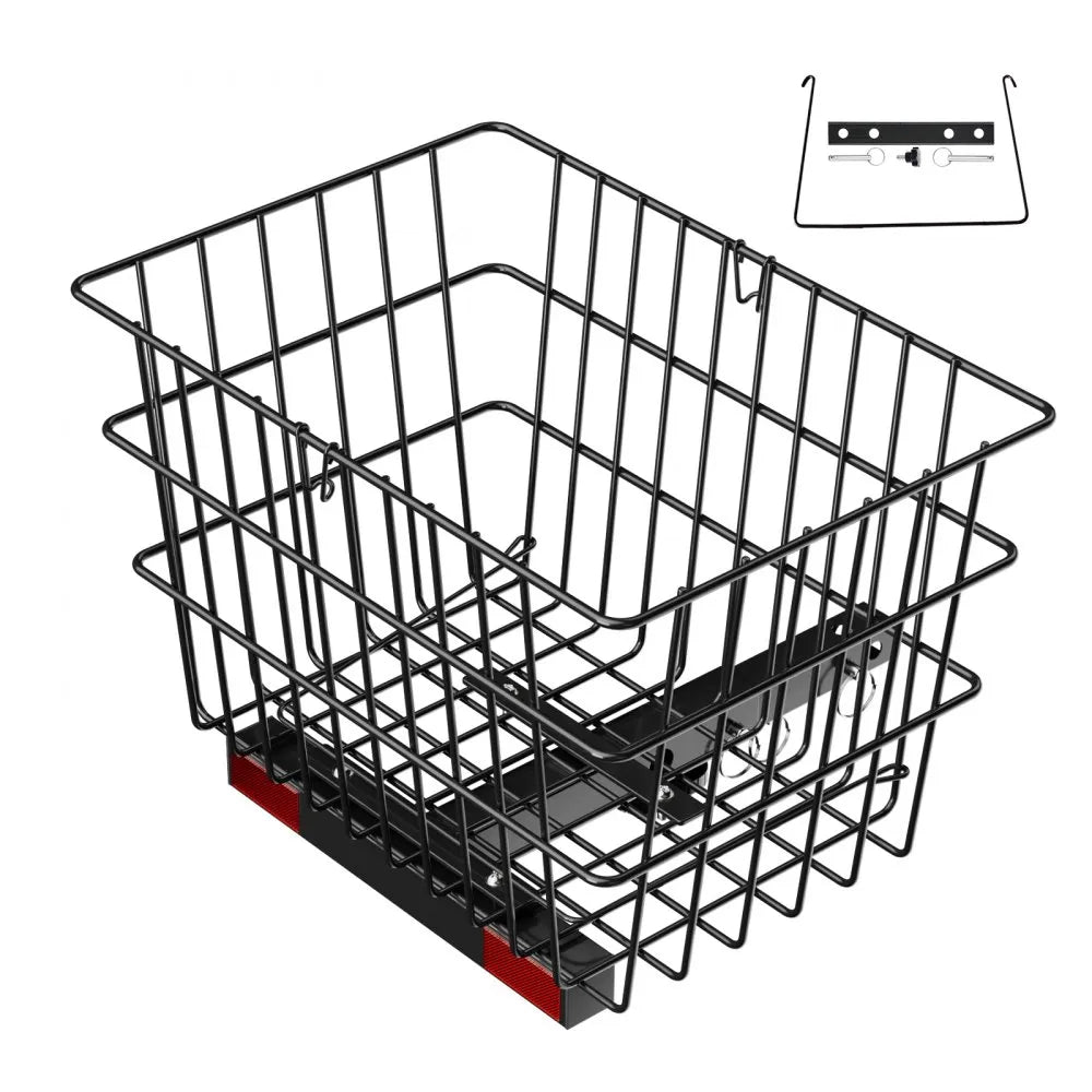 VEVOR Scooter Rear Basket, Heavy Duty Metal Wire Basket with Handle, Spacious Cargo Basket, Works with 1-inch Receiver, Compatible with Most Golden, Drive & Pride Mobility Scooter