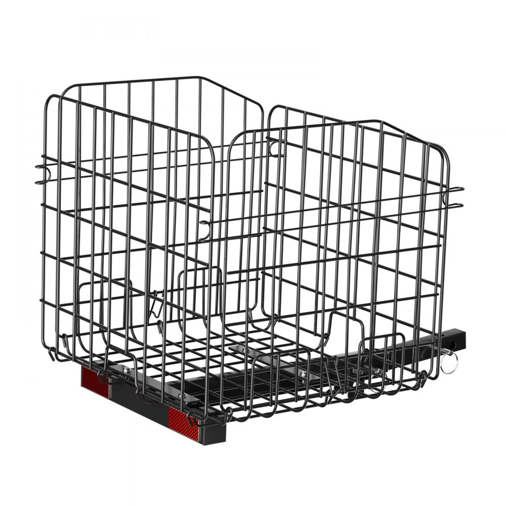 VEVOR Scooter Rear Basket, Folding Metal Wire Basket, Heavy Duty & Spacious Cargo Basket, Works with 1-inch Receiver, Compatible with Most Golden, Drive & Pride Mobility Scooter