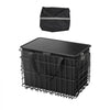 VEVOR Rear Bike Basket, Folding Wire Bicycle Basket with Cargo Net, Removable Liner Bag & Waterproof Cover, Quick Release Design Bike Basket for Adult Women/Men Carrying Dogs Pets Fruit & Grocery