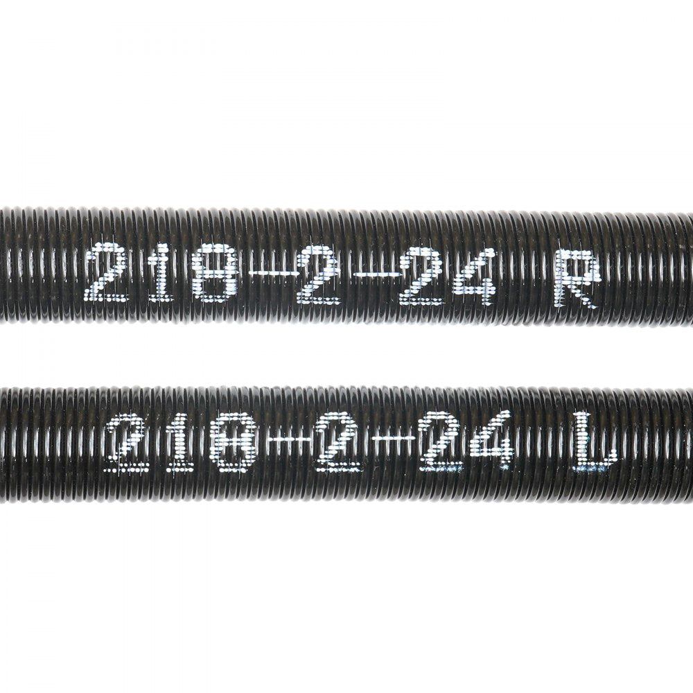 VEVOR Garage Door Torsion Springs, Pair of 0.218 x 2 x 24inch, Garage Door Springs with Non-Slip Winding Bars, 16000 Cycles, Gloves and Mounting Wrench, Electrophoresis Coated for Replacement