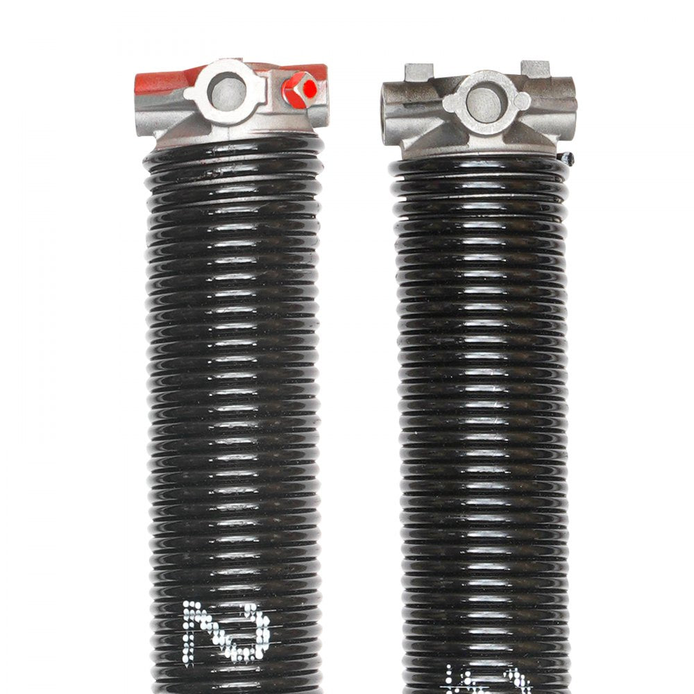 VEVOR Garage Door Torsion Springs, Pair of 0.218 x 2 x 24inch, Garage Door Springs with Non-Slip Winding Bars, 16000 Cycles, Gloves and Mounting Wrench, Electrophoresis Coated for Replacement