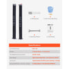 VEVOR Garage Door Torsion Springs, Pair of 0.218 x 2 x 26 in, 16000 Cycles, Electrophoresis Black Coated for Replacement, Garage Door Springs with Non-Slip Winding Bars, Gloves and Mounting Wrench