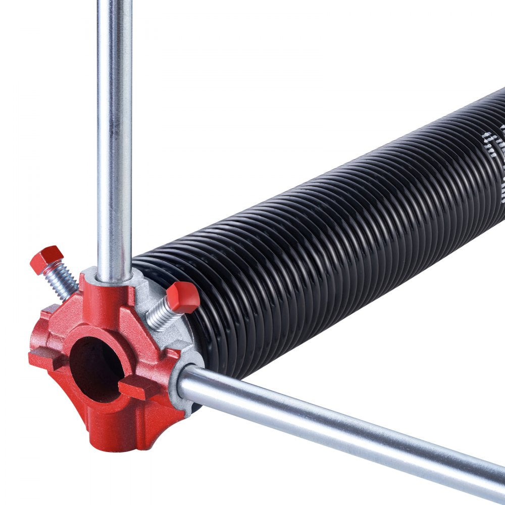 VEVOR Garage Door Torsion Springs, Pair of 0.225 x 2 x 27 in, 16000 Cycles, Electrophoresis Black Coated for Replacement, Garage Door Springs with Non-Slip Winding Bars, Gloves and Mounting Wrench
