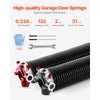 VEVOR Garage Door Torsion Springs, Pair of 0.234 x 2 x 31 in, 16000 Cycles, Electrophoresis Black Coated for Replacement, Garage Door Springs with Non-Slip Winding Bars, Gloves and Mounting Wrench