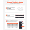 VEVOR Garage Door Torsion Springs, Pair of 0.234 x 2 x 28 in, 16000 Cycles, Electrophoresis Black Coated for Replacement, Garage Door Springs with Non-Slip Winding Bars, Gloves and Mounting Wrench