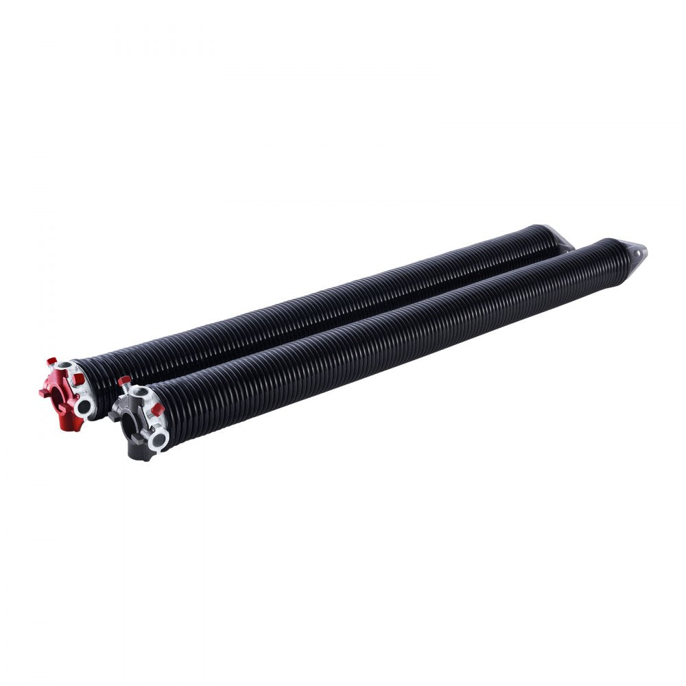 VEVOR Garage Door Torsion Springs, Pair of 0.234 x 2 x 28 in, 16000 Cycles, Electrophoresis Black Coated for Replacement, Garage Door Springs with Non-Slip Winding Bars, Gloves and Mounting Wrench