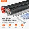 VEVOR Garage Door Torsion Springs, 16000 Cycles, Pair of 0.25 x 2 x 30inch, Garage Door Springs with Non-Slip Winding Bars, Mounting Tool and Gloves, Electrophoresis Coated, for Replacement
