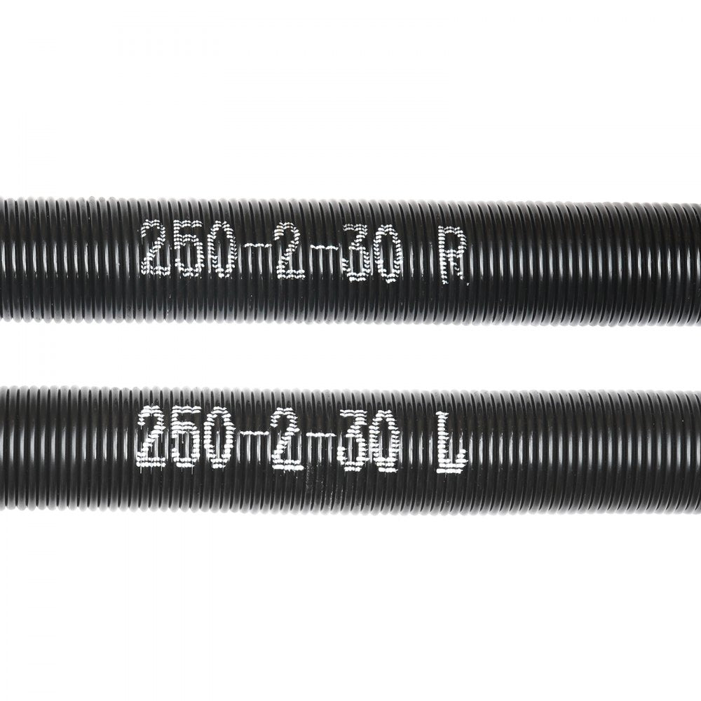VEVOR Garage Door Torsion Springs, 16000 Cycles, Pair of 0.25 x 2 x 30inch, Garage Door Springs with Non-Slip Winding Bars, Mounting Tool and Gloves, Electrophoresis Coated, for Replacement