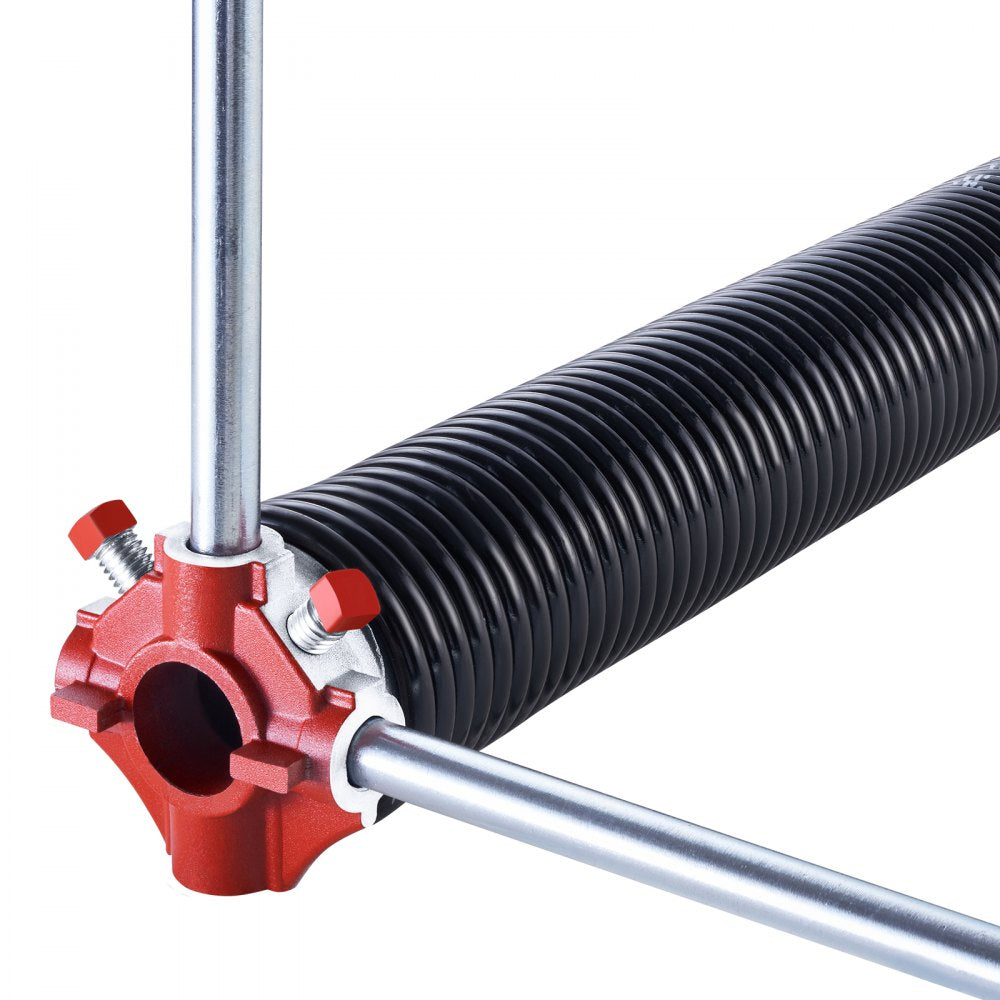 VEVOR Garage Door Torsion Springs, Pair of 0.25 x 2 x 31 in, 16000 Cycles, Electrophoresis Black Coated for Replacement, Garage Door Springs with Non-Slip Winding Bars, Gloves and Mounting Wrench