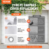 VEVOR 10 x 20 ft Carport Replacement Canopy Cover, Garage Top Tent Shelter Tarp Heavy-Duty Waterproof & UV Protected, Easy Installation with 40 Ball Bungeess (Only Top Cover, Frame Not Include), White