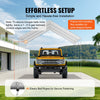 VEVOR 10 x 20 ft Carport Replacement Canopy Cover, Garage Top Tent Shelter Tarp Heavy-Duty Waterproof & UV Protected, Easy Installation with 40 Ball Bungeess (Only Top Cover, Frame Not Include), White