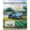 VEVOR Carport Replacement Canopy, 10 x 20 ft Potable Garage Tent Top Tarp, UV-Resistant & Waterproof Car Shelter Tarp, Heavy Duty Car Port Cover with Ball Buggees, Dark Green, Frame Not Included