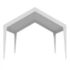 VEVOR Carport Replacement Canopy, 12 x 20 ft Potable Garage Tent Top Tarp, UV-Resistant & Waterproof Car Shelter Tarp, Heavy Duty Car Port Cover with Ball Buggees, White, Frame Not Included
