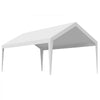 VEVOR Carport Replacement Canopy, 12 x 20 ft Potable Garage Tent Top Tarp, UV-Resistant & Waterproof Car Shelter Tarp, Heavy Duty Car Port Cover with Ball Buggees, White, Frame Not Included