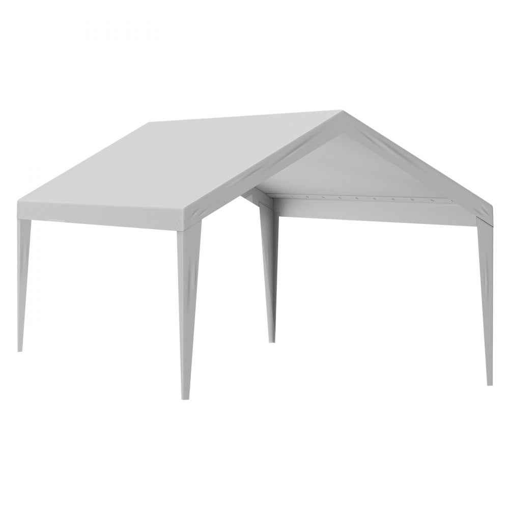 VEVOR Carport Replacement Canopy Cover 12 x 20 ft, Garage Top Tent Shelter Tarp Heavy-Duty Waterproof & UV Protected, Easy Installation with Ball Bungees,Grey (Only Top Cover, Frame Not Include)