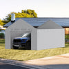 VEVOR Carport Replacement Canopy Cover Side Wall 12 x 20 ft, Garage Tent Shelter Tarp Heavy-Duty Waterproof & UV Protected, Easy Installation with Ball Bungees,Grey (Top and Frame Not Included)