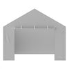 VEVOR Carport Replacement Canopy Cover Side Wall 12 x 20 ft, Garage Tent Shelter Tarp Heavy-Duty Waterproof & UV Protected, Easy Installation with Ball Bungees,Grey (Top and Frame Not Included)