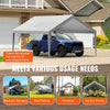 VEVOR Carport Replacement Canopy Cover 13 x 20 ft, Garage Top Tent Shelter Tarp Heavy-Duty Waterproof & UV Protected, Easy Installation with Ball Bungees,Grey (Only Top Cover, Frame Not Include)