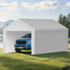 VEVOR Carport Replacement Canopy, 13 x 20 ft Potable Garage Tent Top Tarp with Sidewalls, UV-Resistant & Waterproof, Heavy Duty Car Shelter Tarp with Ball Buggees, Grey, Frame Not Included