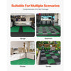 VEVOR Interlocking Drainage Mat, 50 Pcs Modular Interlocking Cushion, 12” x 12” Splicing Drainage Mats, Non-Slip Green PP Drainage Floor Tile and Shower Mat, for Garage, Garden, Kitchen & Outdoor