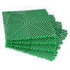 VEVOR Interlocking Drainage Mat, 50 Pcs Modular Interlocking Cushion, 12” x 12” Splicing Drainage Mats, Non-Slip Green PP Drainage Floor Tile and Shower Mat, for Garage, Garden, Kitchen & Outdoor