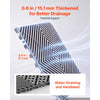 VEVOR Interlocking Drainage Mats 100 Pack 12 x 12 in Dark Gray Floor Tiles, for Garages Basements Car Wash Shops, Non-Slip Heavy-Duty PP Modular Interlocking Cushion, 0.6 in Thickened, Easy to Clean