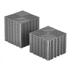 VEVOR Interlocking Drainage Mats 100 Pack 12 x 12 in Dark Gray Floor Tiles, for Garages Basements Car Wash Shops, Non-Slip Heavy-Duty PP Modular Interlocking Cushion, 0.6 in Thickened, Easy to Clean