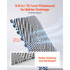 VEVOR Interlocking Drainage Mats 50 Pack 12 x 12 in Light Gray Floor Tiles, for Garages Basements Car Wash Shops, Non-Slip Heavy-Duty PP Modular Interlocking Cushion, 0.6 in Thickened, Easy to Clean