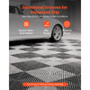 VEVOR Interlocking Drainage Mats 50 Pack 12 x 12 in Light Gray Floor Tiles, for Garages Basements Car Wash Shops, Non-Slip Heavy-Duty PP Modular Interlocking Cushion, 0.6 in Thickened, Easy to Clean