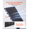 VEVOR Interlocking Drainage Mats 75 Pack 12 x 12 in Black Floor Tiles, for Garages Basements Car Wash Shops, Non-Slip Heavy-Duty PP Modular Interlocking Cushion, 0.6 in Thickened, Easy to Clean
