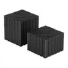 VEVOR Interlocking Drainage Mats 75 Pack 12 x 12 in Black Floor Tiles, for Garages Basements Car Wash Shops, Non-Slip Heavy-Duty PP Modular Interlocking Cushion, 0.6 in Thickened, Easy to Clean