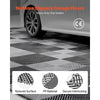 VEVOR Interlocking Drainage Mats 75 Pack 12 x 12 in Dark Gray Floor Tiles, for Garages Basements Car Wash Shops, Non-Slip Heavy-Duty PP Modular Interlocking Cushion, 0.6 in Thickened, Easy to Clean
