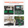 VEVOR Interlocking Drainage Mat, 12” x 12” Modular Interlocking Cushion, 40 Pcs Splicing Drainage Mats, Non-Slip Black PP Drainage Floor Tile and Shower Mat, for Garage, Garden, Kitchen & Outdoor