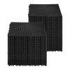 VEVOR Interlocking Drainage Mat, 12” x 12” Modular Interlocking Cushion, 40 Pcs Splicing Drainage Mats, Non-Slip Black PP Drainage Floor Tile and Shower Mat, for Garage, Garden, Kitchen & Outdoor