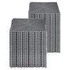 VEVOR Interlocking Drainage Mat, 12” x 12” Modular Interlocking Cushion, 55 Pcs Splicing Drainage Mats, Non-Slip Gray PP Drainage Floor Tile and Shower Mat, for Garage, Garden, Kitchen & Outdoor