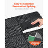 VEVOR Interlocking Drainage Mat, 12” x 12” Modular Interlocking Cushion, 24 Pcs Splicing Drainage Mats, Non-Slip Black PP Drainage Floor Tile and Shower Mat, for Garage, Garden, Kitchen & Outdoor