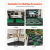 VEVOR Interlocking Drainage Mat, 12” x 12” Modular Interlocking Cushion, 24 Pcs Splicing Drainage Mats, Non-Slip Black PP Drainage Floor Tile and Shower Mat, for Garage, Garden, Kitchen & Outdoor