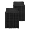 VEVOR Interlocking Drainage Mat, 12” x 12” Modular Interlocking Cushion, 24 Pcs Splicing Drainage Mats, Non-Slip Black PP Drainage Floor Tile and Shower Mat, for Garage, Garden, Kitchen & Outdoor