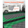 VEVOR Interlocking Drainage Mat, 12” x 12” Modular Interlocking Cushion, 12 Pcs Splicing Drainage Mats, Non-Slip Gray PP Drainage Floor Tile and Shower Mat, for Garage, Garden, Kitchen & Outdoor