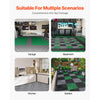 VEVOR Interlocking Drainage Mat, 12” x 12” Modular Interlocking Cushion, 12 Pcs Splicing Drainage Mats, Non-Slip Gray PP Drainage Floor Tile and Shower Mat, for Garage, Garden, Kitchen & Outdoor