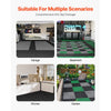 VEVOR Interlocking Drainage Mat, 15.7” x 15.7” Modular Interlocking Cushion, 24 Pcs Splicing Drainage Mats, Non-Slip Black PP Drainage Floor Tile and Shower Mat, for Garage, Garden, Kitchen & Outdoor