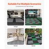 VEVOR Interlocking Drainage Mat, 15.7” x 15.7” Modular Interlocking Cushion, 24 Pcs Splicing Drainage Mats, Non-Slip Gray PP Drainage Floor Tile and Shower Mat, for Garage, Garden, Kitchen & Outdoor
