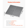 VEVOR Interlocking Drainage Mat, 15.7” x 15.7” Modular Interlocking Cushion, 24 Pcs Splicing Drainage Mats, Non-Slip Gray PP Drainage Floor Tile and Shower Mat, for Garage, Garden, Kitchen & Outdoor